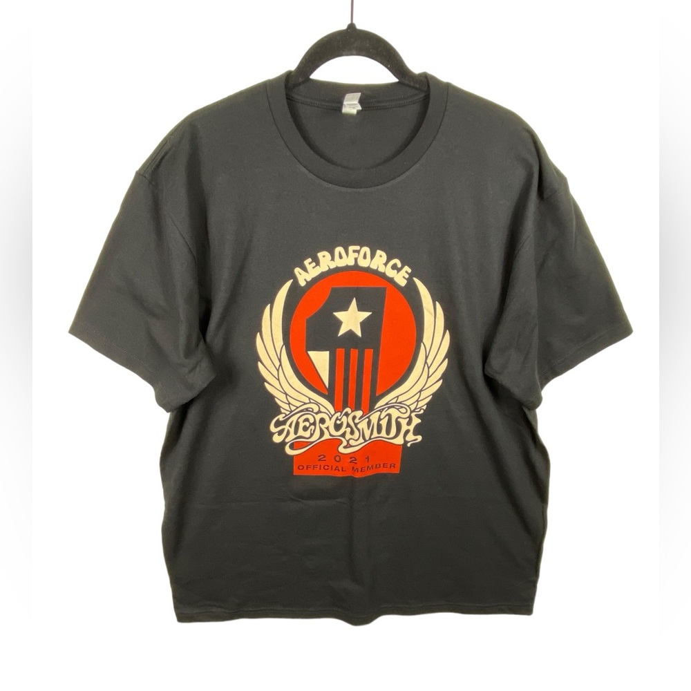Aerosmith Aero Force One Fan Club 2021 T-Shirt XL Black Official Member NWOT